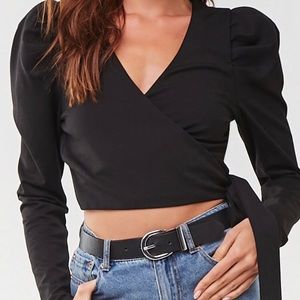 Black Wrap Top